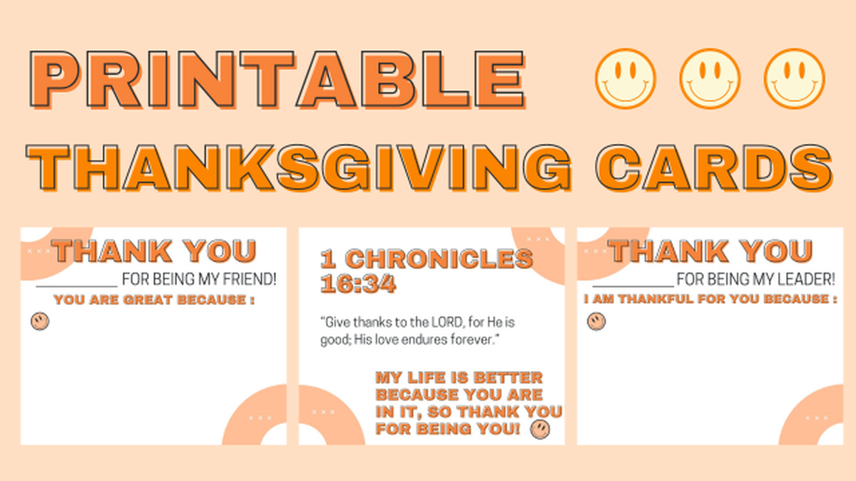 Printable Thanksgiving Cards image number null